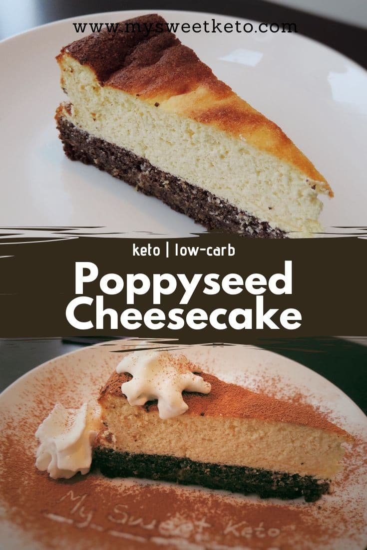 Keto Alpine Poppyseed Cheesecake - Trust me, this Keto Recipe is really worth the effort! #keto #ketogenic #ketodiet #ketodessert #recipe #ketocheesecake