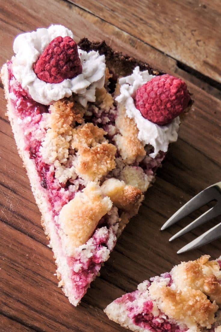 The pie is high-fat! If you are avoiding too much protein, and don't mind a few extra carbs, go for this low-protein high-fiber pie. #keto