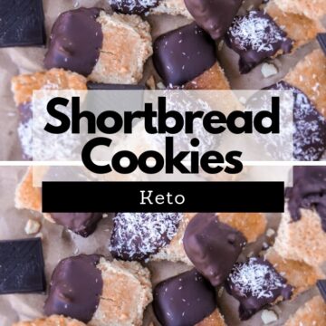 Shortbread cookies are tea's best friends. Take this recipe and bake yourself a nice batch of the simplest keto shortbread cookies. #keto #ketodiet #lowcarb #dessert #recipe