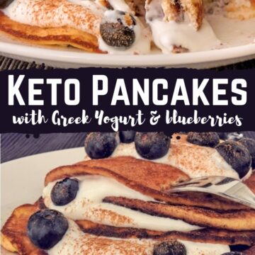 These keto pancakes with greek yogurt will become your family's favorite breakfast. Just 1.5g of net carbs!