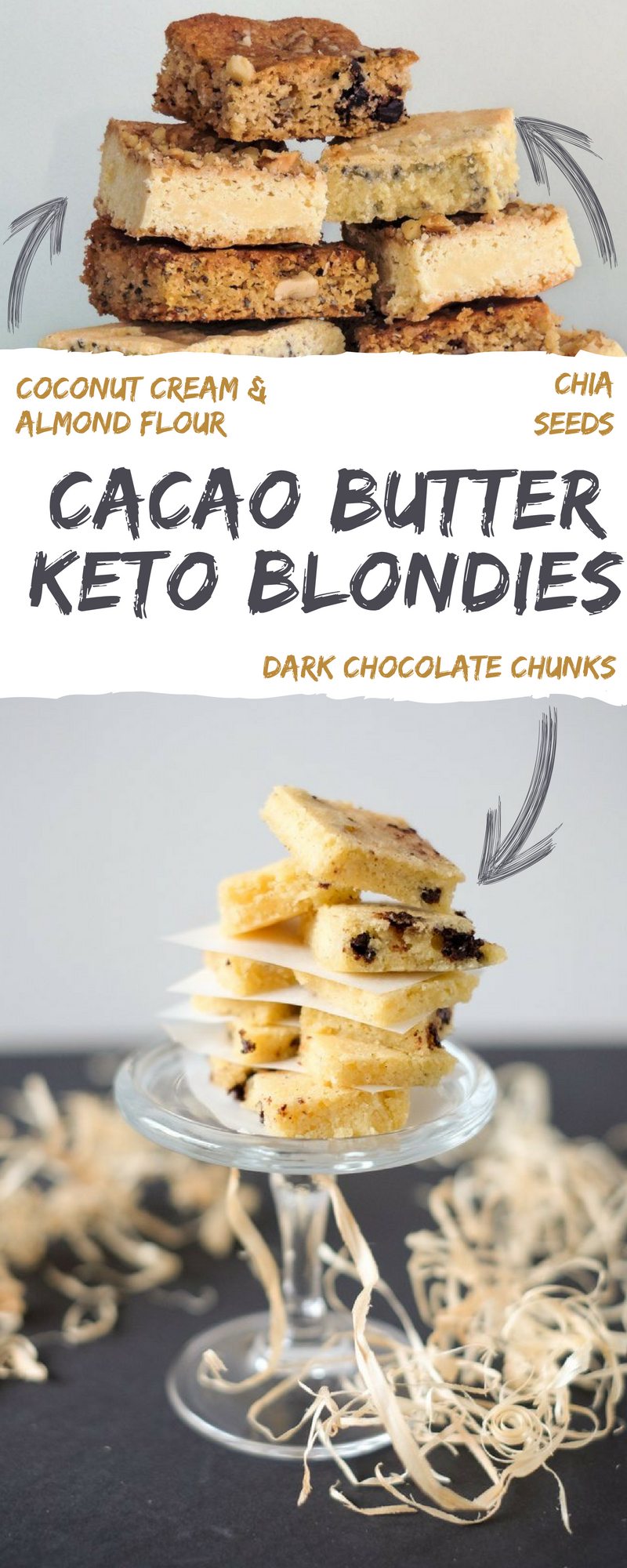 Almost like a spongy keto white chocolate! I do warn you; keto blondies might be something for you to fall in love with. Plus, less than 1g net carbs! #keto #ketoblondies #ketogenic #lowcarb #dessert #mysweetketo