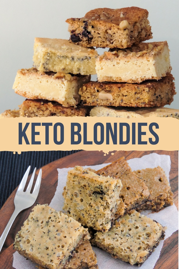 Almost like a spongy keto white chocolate! I do warn you; keto blondies might be something for you to fall in love with. Plus, less than 1g net carbs! #keto #ketoblondies #ketogenic #lowcarb #dessert #mysweetketo