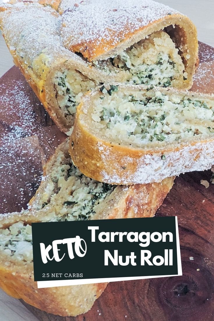 Keto tarragon nut roll is delicious. The procedure gets a tiny bit tricky 'n' sticky at times, but it is worth it! #keto