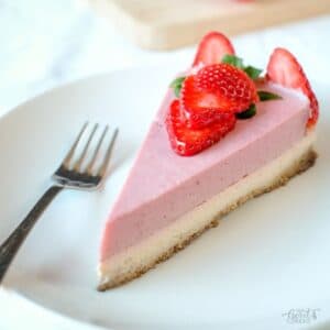 Keto Low Carb Strawberry Cheesecake is rich, creamy and the perfect dessert for spring and summer.