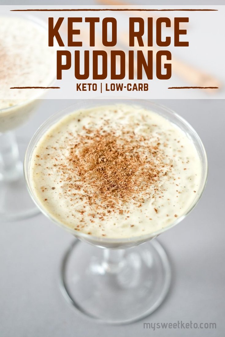 This low-carb keto rice pudding recipe is quick and easy. The rice pudding is creamy, not too sweet, and prepared in 25 minutes.