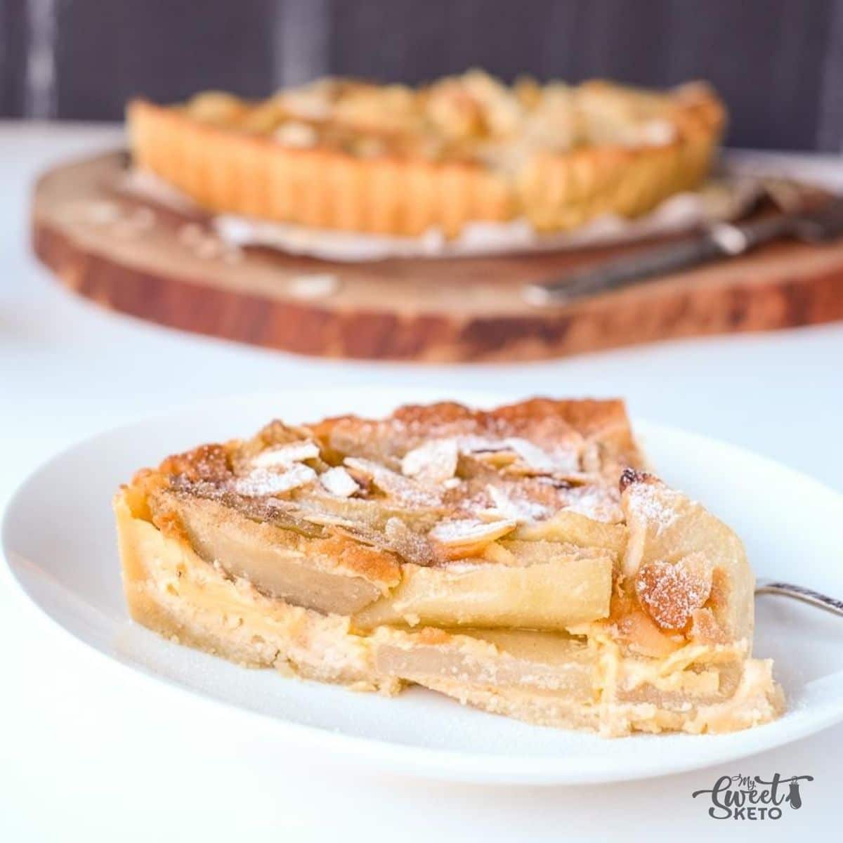 If you are into apple desserts but don't want to break your keto lifestyle, follow this recipe and bake a Keto Custard Apple Tart (Keto Normandy tart). Everybody adores it!
