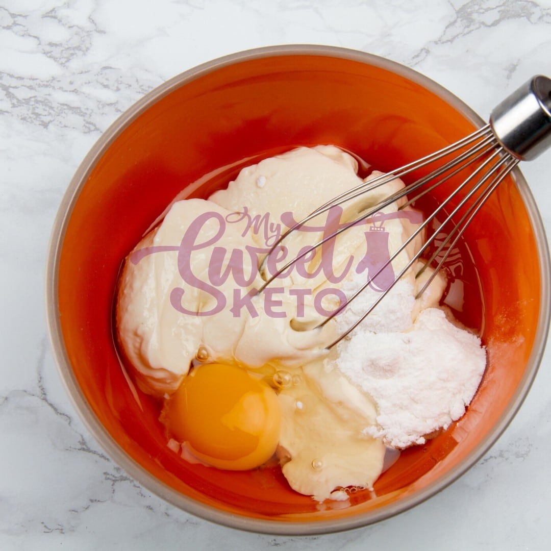 keto mini cheesecakes recipe process eggs