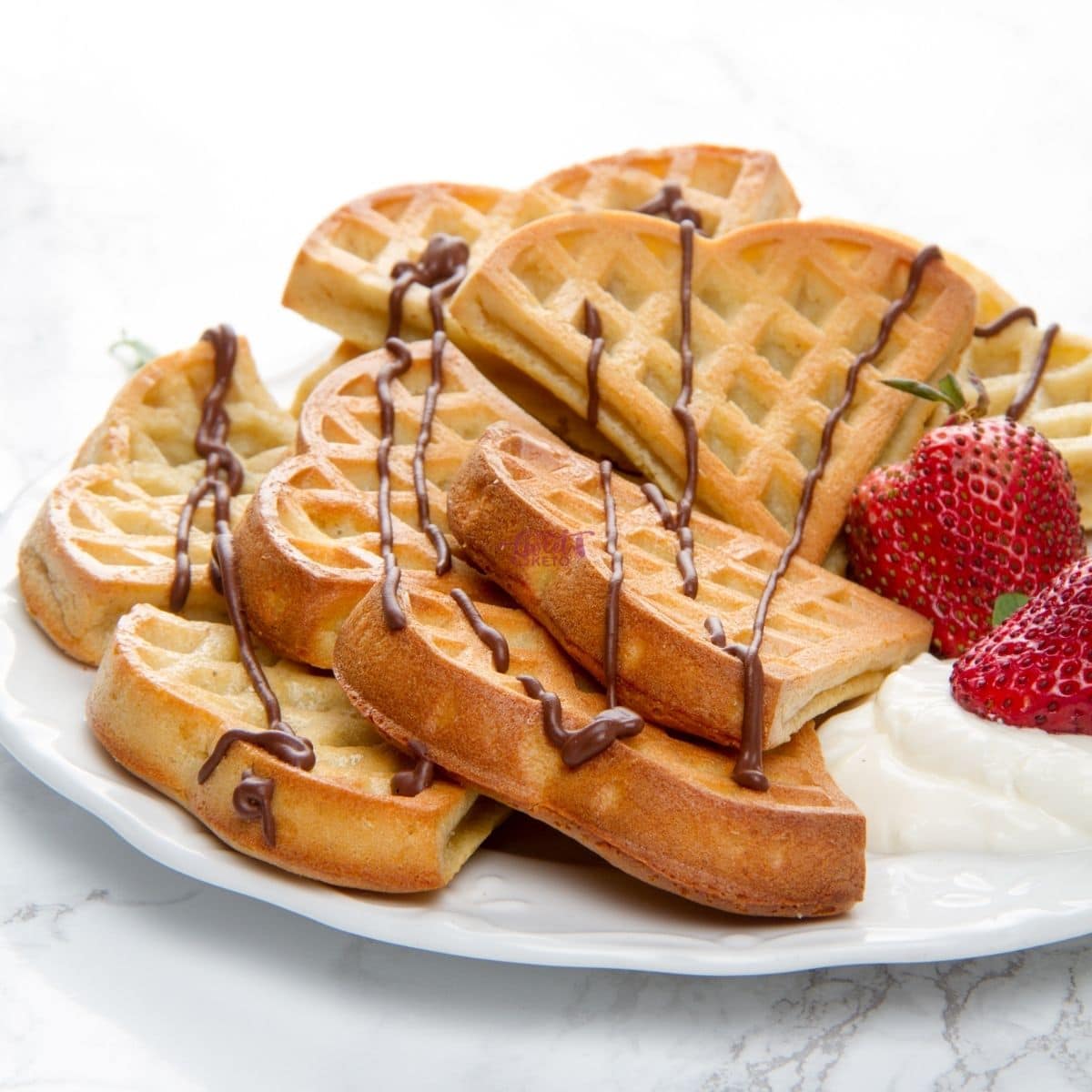 These keto waffles with almond flour are crispy on the outside and soft and fluffy on the inside. Inspired by famous Belgian waffles.
