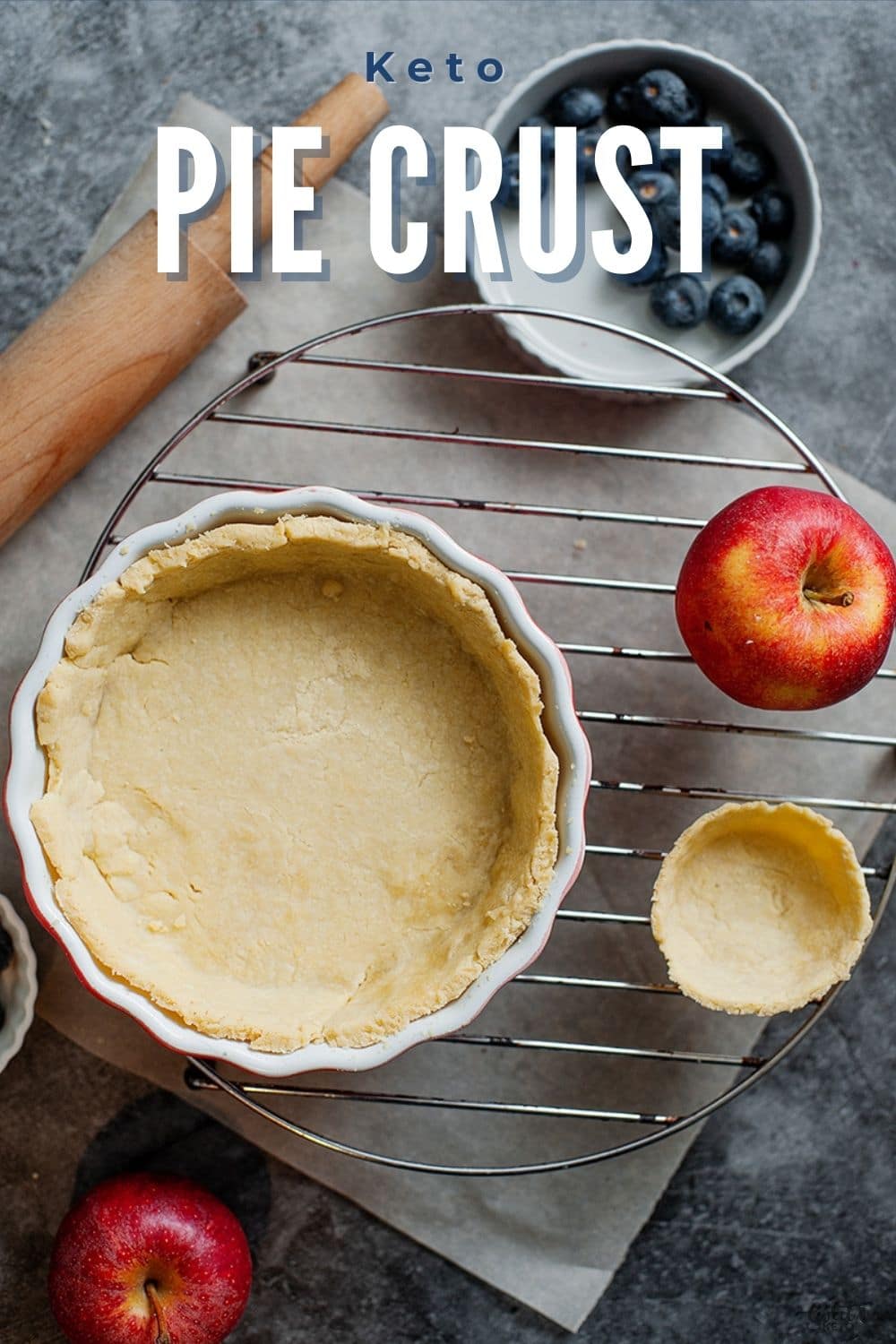 With only five ingredients you can make a crumbly, golden keto pie crust for your every sweet endeavor. Just let your imagination flow! #piecrust via @mysweetketo