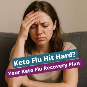 Woman holding her head with a headache, showing symptoms of keto flu. Learn how to recover fast with hydration, electrolytes, and a keto flu recovery plan.